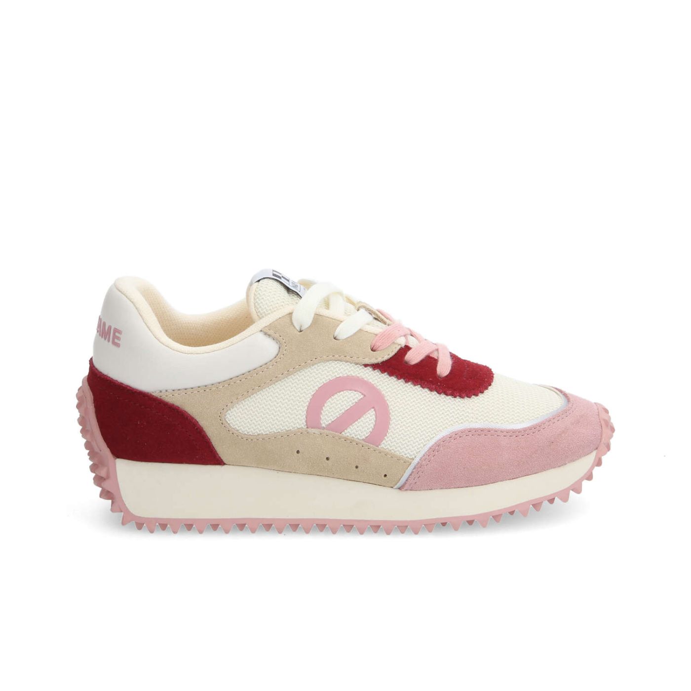 PUNKY JOGGER W - KNIT/SUEDE/SUED - BLANC CASSE/ROSE/ROUGE